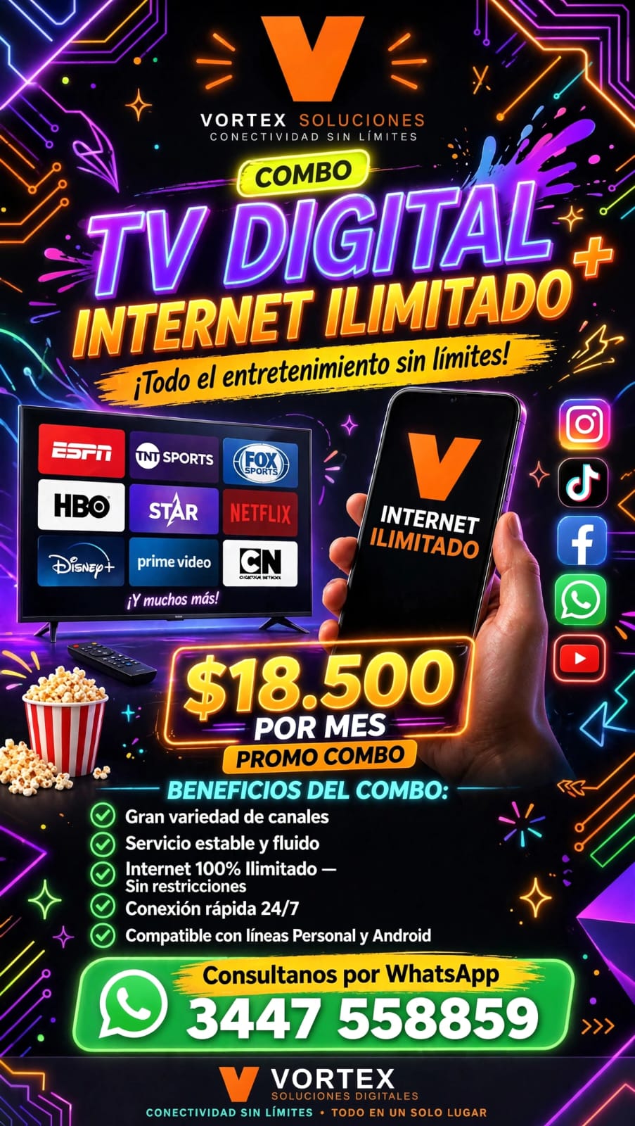 Promo Combo TV Digital + Internet Ilimitado